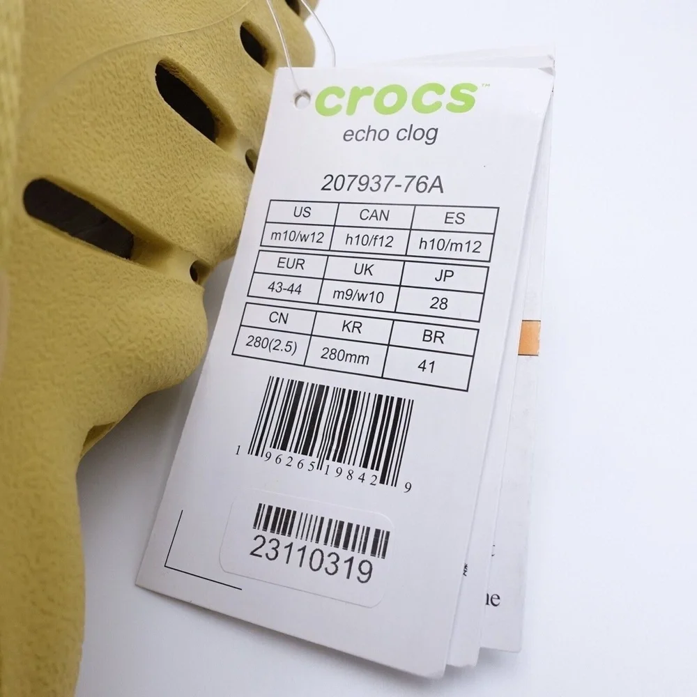NEW Crocs Echo Clogs 207937-76A Desert Grass